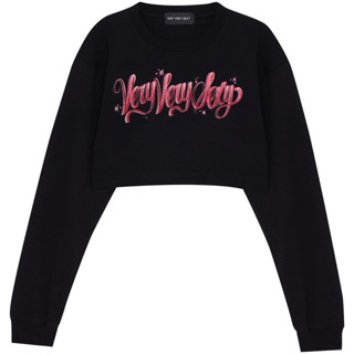 VERY VERY SEXY "Spray Brush" L/S Crop Tee