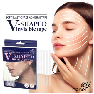 V shaped invisible tape แผ่นสติกเกอร์เก็บทรงหน้ายกหน้าเรียว ลดเหนียง ยกหางตา