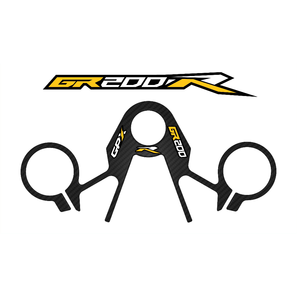 กันรอยแผงคอ GPX Demon รุ่น GR200R-เหลือง/ขาว #gr200r #gpxgr200r #กันรอยgpx #กันรอยgr200r #ของแต่งgpx