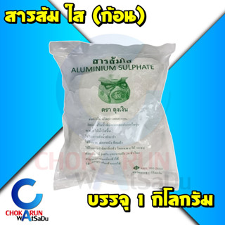 สารส้ม ใส ก้อน [ บรรจุ 1 กิโลกรัม ] มอก. - Aluminium Sulphate กำจัดกลิ่นตัว ดับกลิ่น ฟอกหนัง ย้อมผ้า