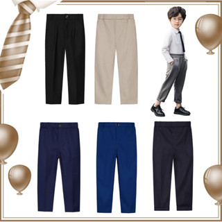 *พร้องส่งจากไทย* กางเกงสแล็คขายาวสำหรับเด็ก สีดำ สีกรมท่า สี…