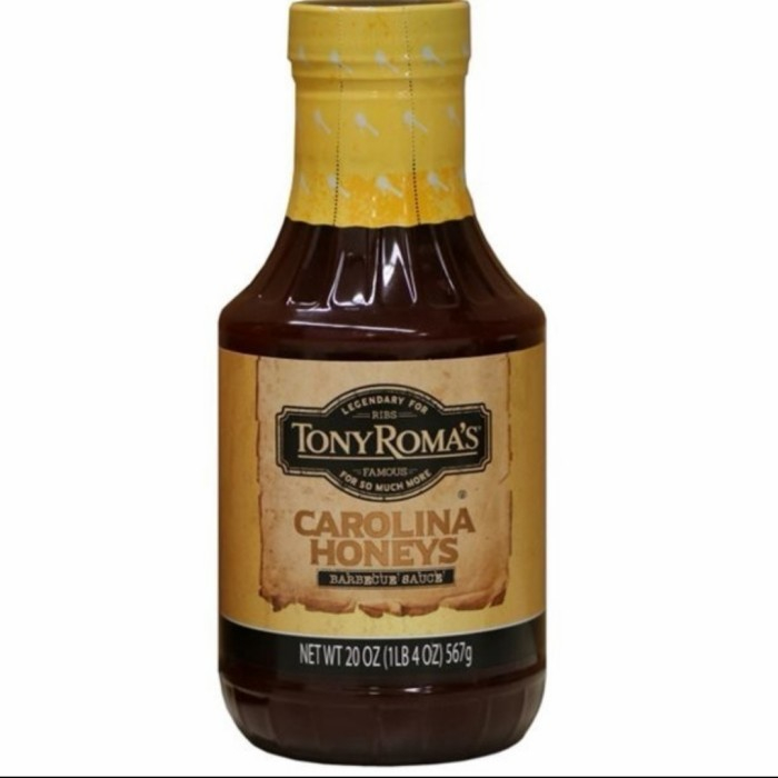 Tony Roma's Barbecue Sauce, Carolina Honey, 567g