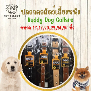 ปลอกคอสุนัขหนังกันน้ำ Buddy ปลอกคอกันน้ำ สายจูงสุนัข ปลอกคอสุนัข ปลอกคอหมา อุปกรณ์สัตว์เลี้ยง สายรัดอก