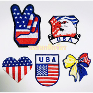 ตัวรีดติดผ้า ชุด USA iron on patch