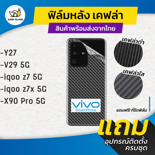 ฟิล์มหลังเคฟล่า Vivo รุ่น Y27, V29 5G, iqoo z7 5G, iqoo z7x 5G, X90 Pro