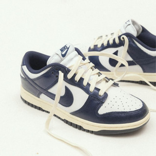 (พร้อมส่ง) Nike Dunk Low PRM "Vintage Navy" (W) (แท้100%)