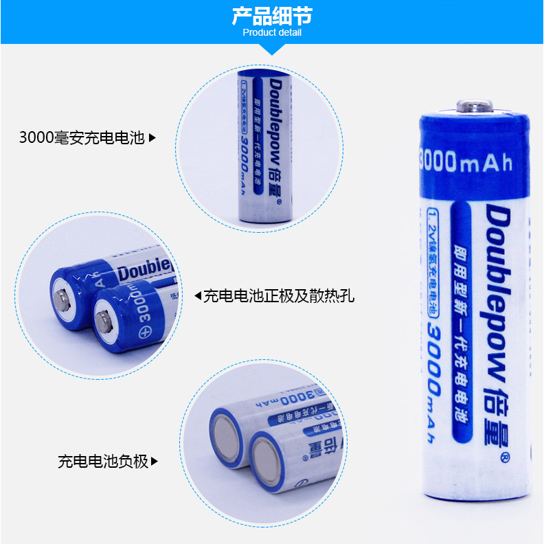 ถ่านชาร์จ AA Ni-Mh ขนาด 3000mAh + พร้อมกล่อง รูปที่ 6