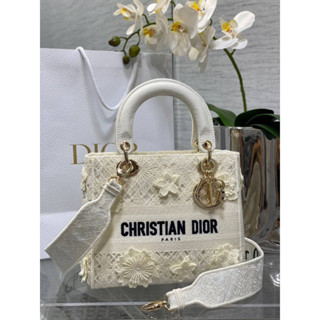 Dior lady หนังแท้ สวยงามfree box set  Grad VIP Size 25Cm