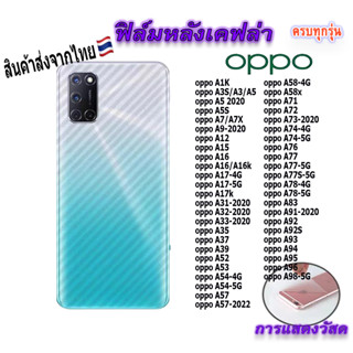 ฟิล์ม ฟิล์มกันรอยหลัง เคฟล่า สำหรับ!OPPO A98|A93|A92|A91|A78|A77|A76|A74|A72|A71|A58|A57| A54|A37|A31|A17|A16|A15|A12|A9