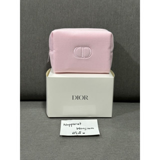 (New/แท้💯) กระเป๋าเครื่องสำอางค์ Dior ผ้านุ่มสีชมพู 🩷Limited Edition🩷