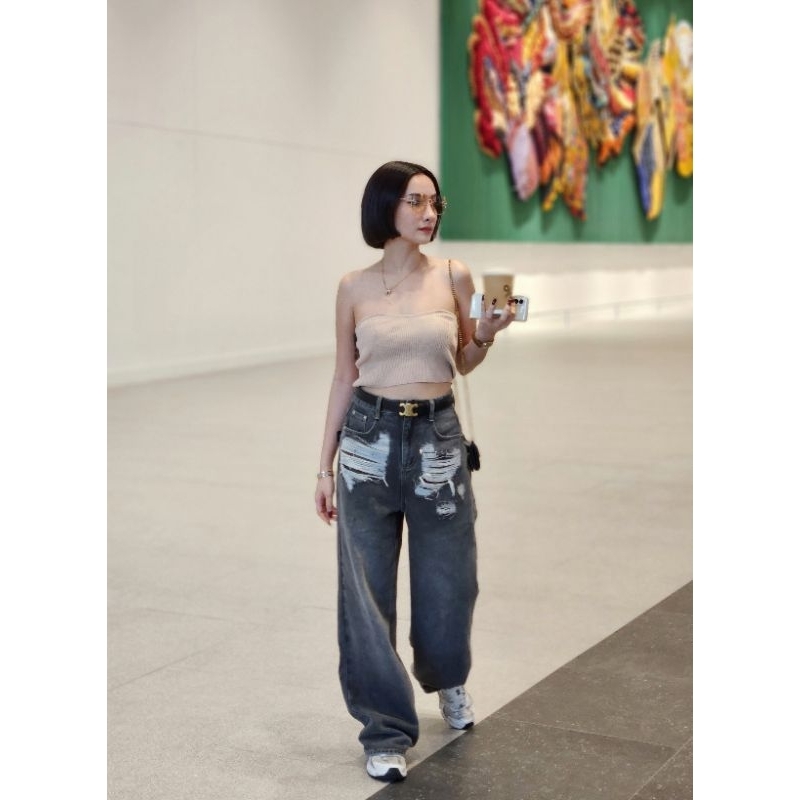 rudy.bkk - Beggy Jeans กางเกงยีนส์ทรงบอย กระบอกใหญ่