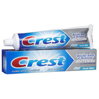 [พร้อมส่ง] นำเข้าจากอเมริกา ของแท้ 100% ยาสีฟัน Crest, Baking Soda &amp; Peroxide Whitening Fluoride Toothpaste, Fresh Mint,