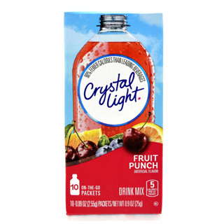 Crystal Light Fruit Punch Beverage Drink Mix 6 Bottles Per Box เครื่องดื่มพั้นซ์ ในกล่องมี 10ขวด