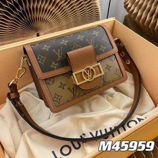 Louis Vuitton หนังเเท้100% free box set Grad original  Size 20CM