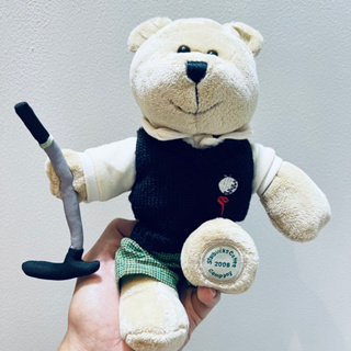 #ตุ๊กตา #หมี #สตาร์บั๊คส์ #ขนาด10นิ้ว #ชุดนักกอล์ฟเท้าปั๊ม #Starbucks #Golfing #Teddy #Bear #2006 49th Edition #Stuffed