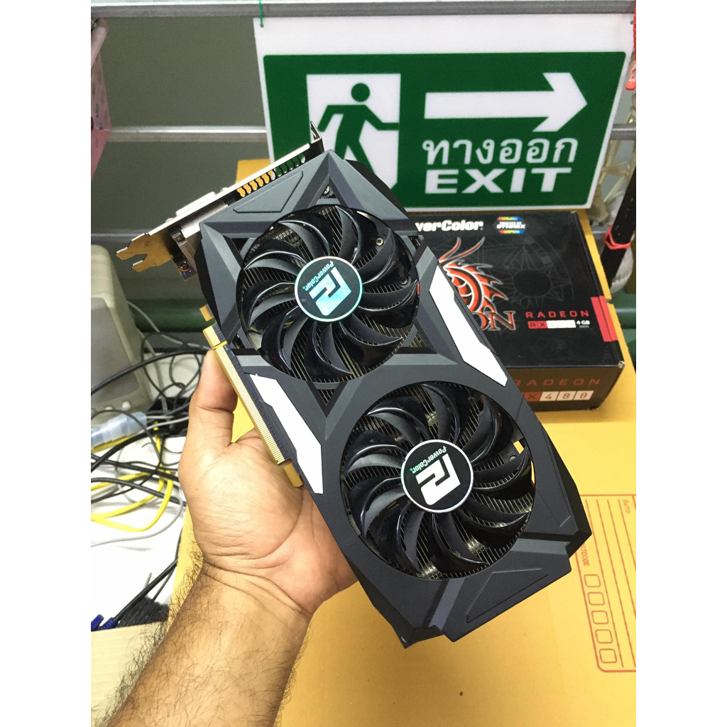 การ์ดจอ PWC Rx 480 4G ddr5 มือสอง พร้อมกล่อง มีผลเทส