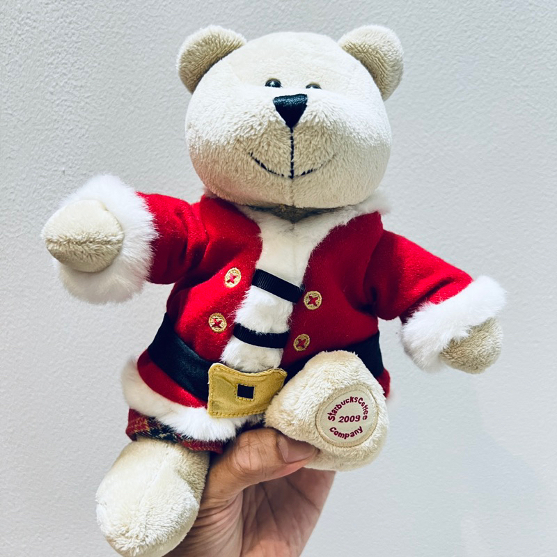 #ตุ๊กตา #หมี #สตาร์บั๊คส์ #ขนาด10นิ้ว #ชุดคริสต์มาส #เท้าปั๊ม #Starbucks #Christmas #Teddy #Bear #2009 #86th Edition