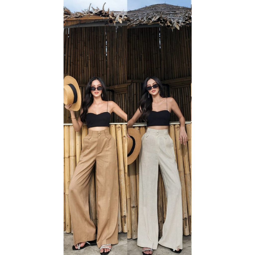 Ada Studio :: #CottonCandy กางเกงผ้าลินิน Linin Lala Pants