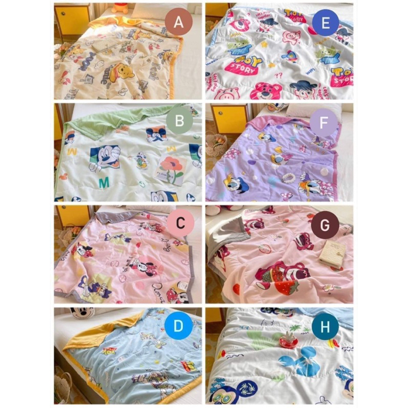 (พร้อมส่งไทย🇹🇭) ผ้าห่มลาย Disney ขนาด 3.5ฟุต(110x145cm.) มาพร้อมถุงซิป🎀🐻