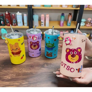 แก้ว DIY ลายการ์ตูน LOTSO สีชมพู