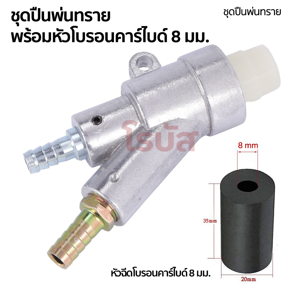 ปืนพ่นทรายอลูมิเนียมพร้อมหัวฉีดโบรอนคาร์ไบด์ งานขัดผิว เตรียมชิ้นงาน ขจัดสนิม