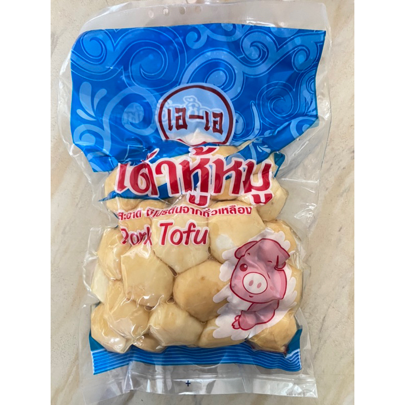 ลูกชิ้นเต้าหู้หมู Pork Tofu ตรา เอ-เอ ขนาด 500 กรัม