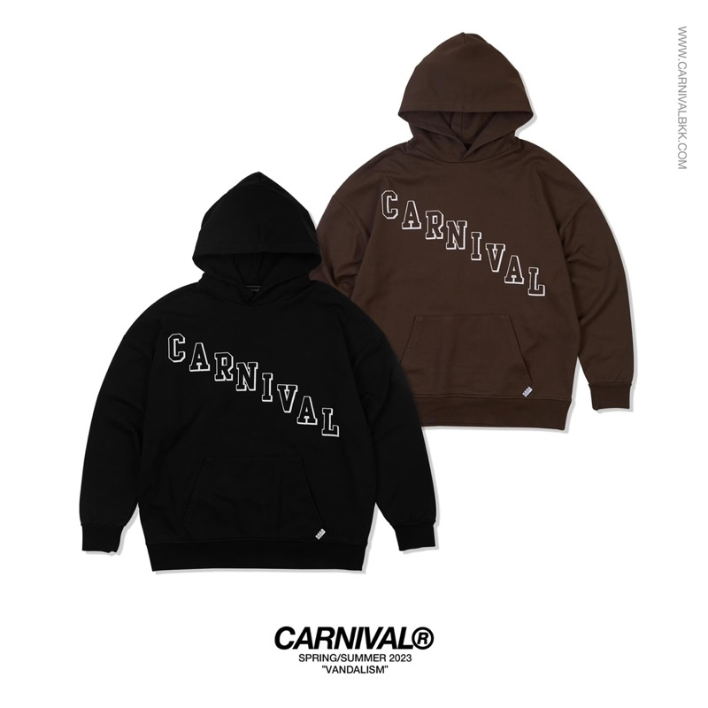 สินค้าพร้อมส่ง • CARNIVAL SS23 DIAGNAL HOODIE