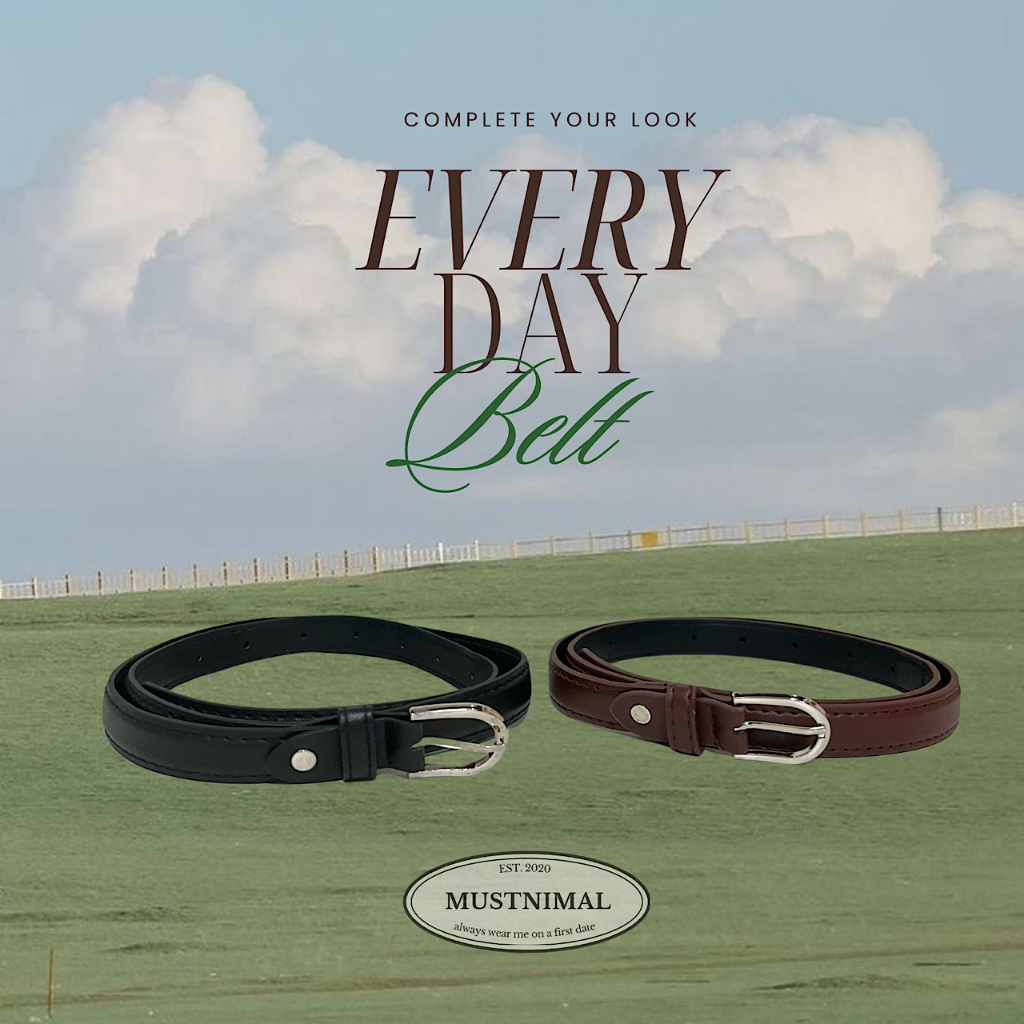 (พร้อมส่ง) MUSTNIMAL | Everyday belt เข็มขัด BE001