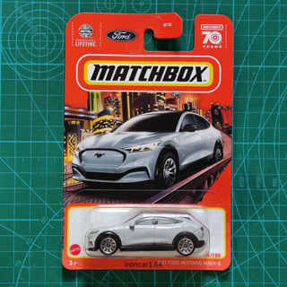 โมเดลรถ matchbox รุ่น mustang mach E สีเทา