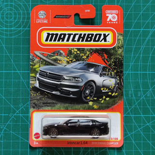 โมเดลรถ matchbox รุ่น dodge charger 2018 สีดำ