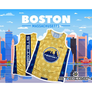 STEIGEN SINGLET MEN BOSTON CLUB - เสื้อกล้ามสำหรับวิ่งผู้ชาย