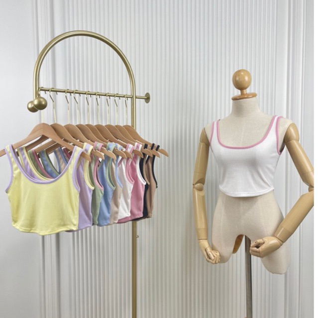 two tone curve tank เสื้อกล้ามy2k