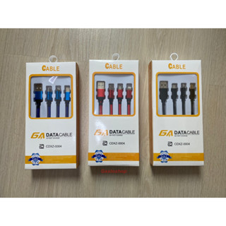 สายชาร์จ 3หัว DATA CABLE สายชาร์จ 3IN1 ใช้ได้พร้อมกัน3หัว สายถักไม่พันกัน ไม่หักง่าย