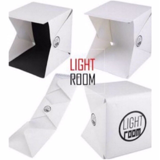 กล่องถ่ายภาพสินค้า : Light room box ขนาด 22.6x23x 24cm-ฉากหลังสีขาว+ดำ (LED Kit+Micro USB) จัดส่งด่วน