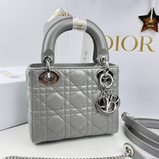 กระเป๋าสะพายข้างผู้หญิง#dior lady size 17