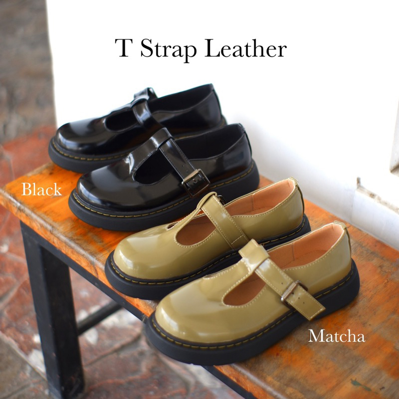 รองเท้าหนังแมรี่เจน Vida Stuff รุ่น T Strap Leather มี 2 สี