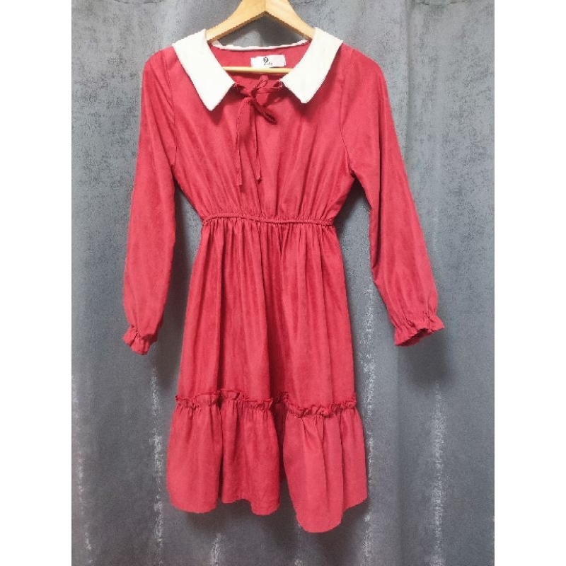 เดรสสีแดง Pradap brand