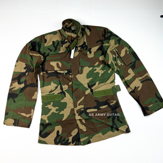 เสื้อนอแม็กUS เเท้100% COAT AIRCREW COMBAT WOODLAND CAMOUFLAGE CLASS 1 ซิปเหล็กYKK เสื้อนักบิน ฮอ ลายพรางเขียว วัสดุทนไฟ