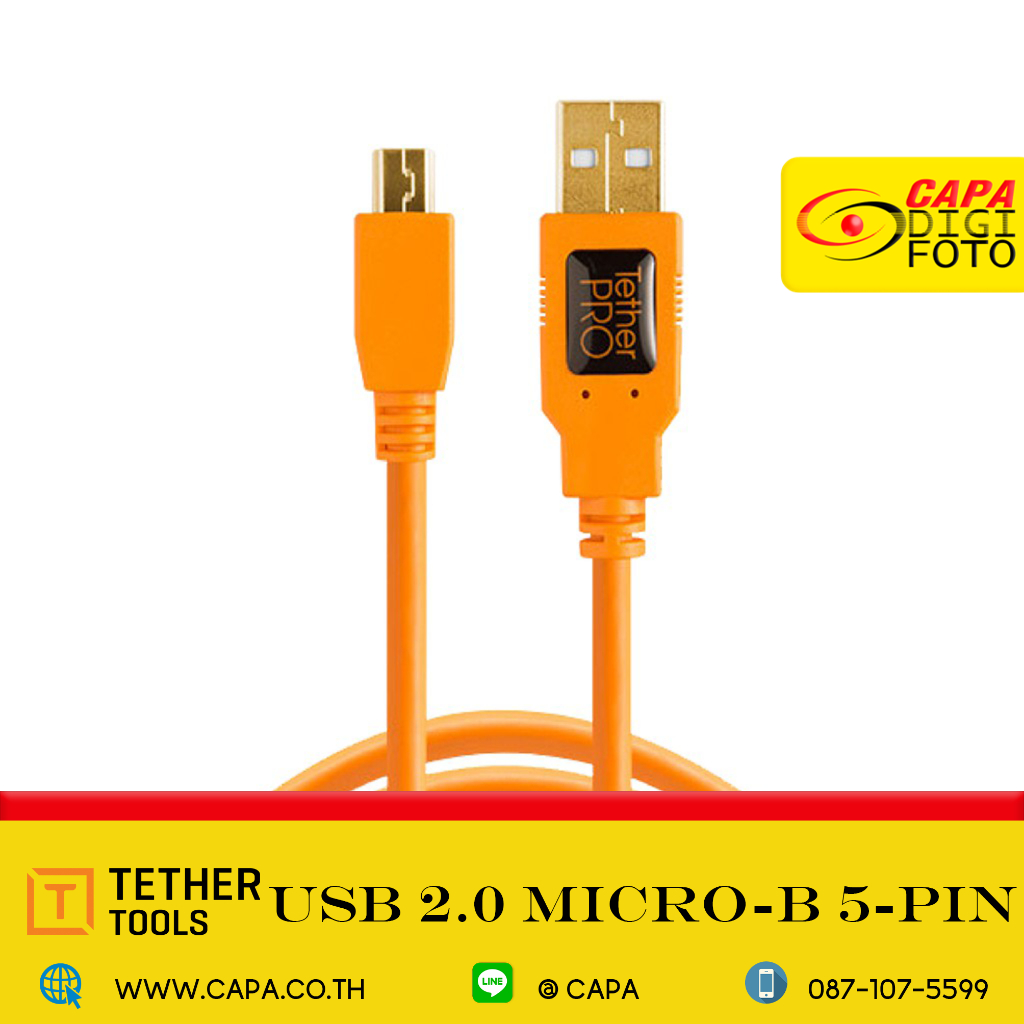 TETHER TOOLS CU5430 USB 2.0 MICRO-B 5-PIN CABLE TetherTools TetherPro