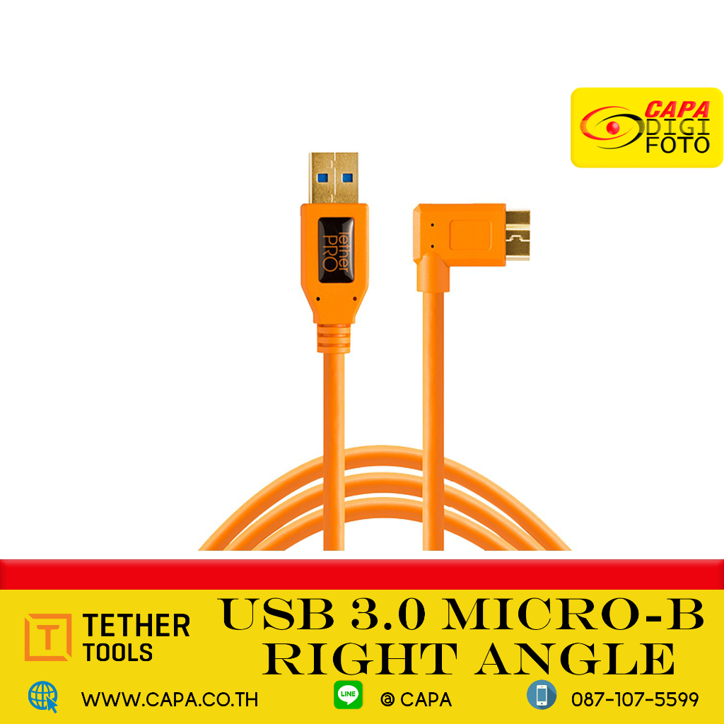 TETHER TOOLS TetherPro USB 3.0 MICRO-B RIGHT ANGLE CABLE