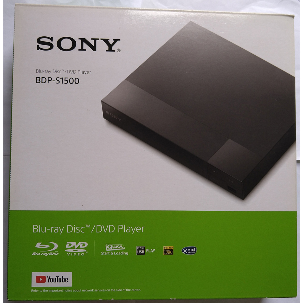 เครื่องเล่น Blu Ray DVD  SONY BDP-S1500 มือ 2 แท้ สภาพใหม่