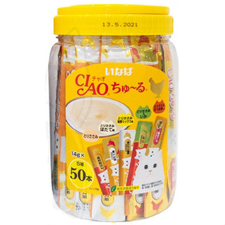 Ciao ขนมแมวเลีย 50 ซอง/กระปุก (ไม่มีของแถม)