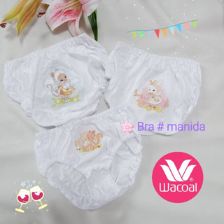 ใหม่ชนช็อป🍊WACOAL BLOOM 🍊รหัส WU6A23 ลายน้องๆ สุด Cuteกางเกงในร้อยยาง ผ้า cotton 1oo %