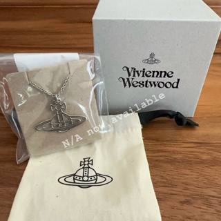 พร้อมส่ง! NEW สร้อยคอวิเวียน Vivienne Westwood Thin Lines Flat ORB Pendant ของแท้ 💯%