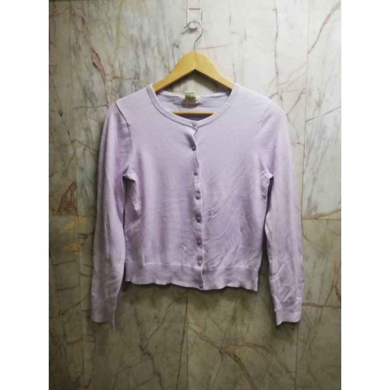 L.L.​Bean เสื้อคาร์ดิแกน​ สีม่วง