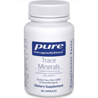 ✨️พร้อมส่ง✨️Pure Encapsulations Trace Minerals, 60 Capsules