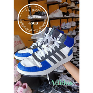 รองเท้า adidas neo Hoops 2.0 Mid White Blue Black G55053 US (มือสอง)