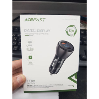 ACEFAST รุ่น B6 หัวชาร์จ ที่ชาร์จในรถ ชาร์จเร็ว 63W 1USB-C+1USB-A มีจอแสดงผล LED Fast Charge Car Charger 63W