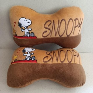 ปกรณ์ แต่งรถ หมอนกระดูก หมอนรองคอกระดูก หมอนรัดเบาะหน้ารถ ลาย สนูปี้ SNoopy สนู๊ปปี้ เซ็ตละ 2 ชิ้น