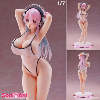 Figure ฟิกเกอร์ DreamTech Nitroplus Super Sonico ไนโตรพลัส ซูเปอร์ โซนิโกะ 1/7 ชุดว่ายน้ำ สีขาว Swimsuit Style Anime